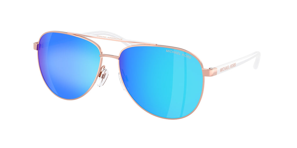 104525 - Rose Gold/White / Blue Mirror