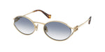 ZVN80O - Pale Gold / Clear Gradient Light Blue