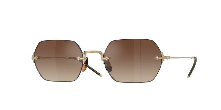 5035Q1 - Gold / Dark Brown Gradient Mirror