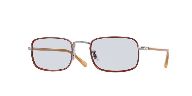 5036 - Silver/Amber Tortoise / Demo Lens Blue Wash