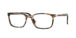 1236 - Striped Black & Greish Brown / Clear
