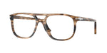 1236 - Striped Black & Greish Brown / Clear