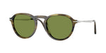 12374E - Striped Black & Olive Green / Green