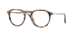 1236 - Striped Black & Greish Brown / Clear
