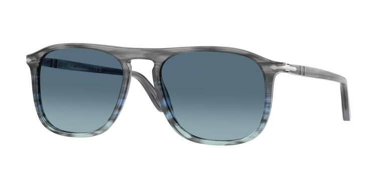 1205Q8 - Striped Grey Gradient Blue / Azure Gradient Blue