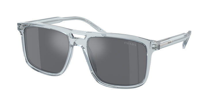 19T175 - Transparent Azure / Dark Grey Flash Silver