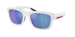 TWK08R - White Rubber / Light Green Mirror Blue