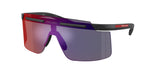 1BO08F - Matte Black / Mirror Blue/Red