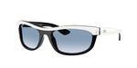 14443F - White On Black / Clear Gradient Blue