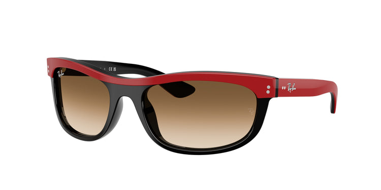 955/51 - Red On Black / Clear Gradient Brown