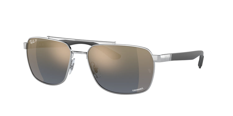 003/J0 - Silver / Blue & Gold Polarized+