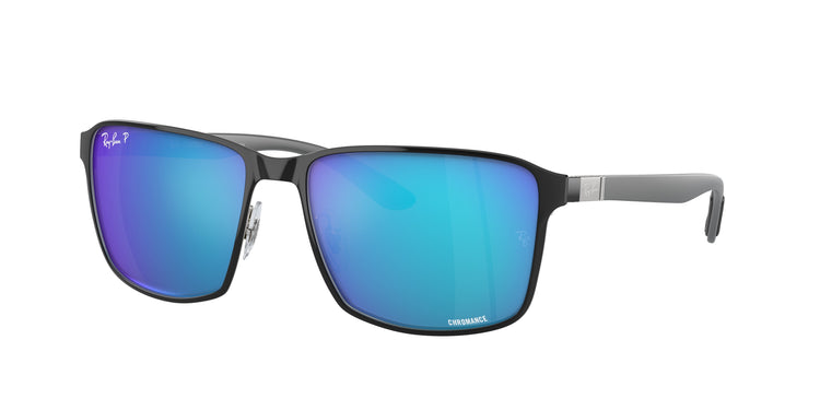 9144A1 - Black On Silver / Blue Polarized+
