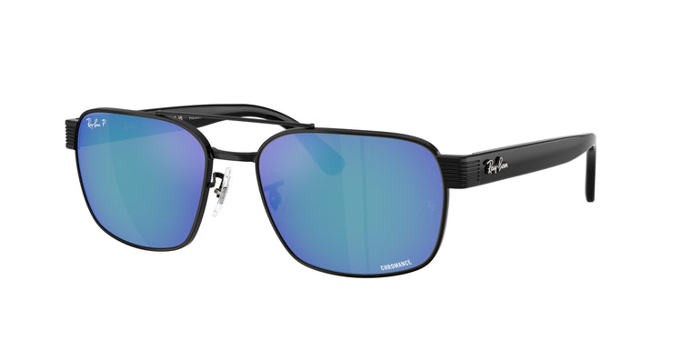 002/4L - Black / Polarized+ Grey Mirror Blue