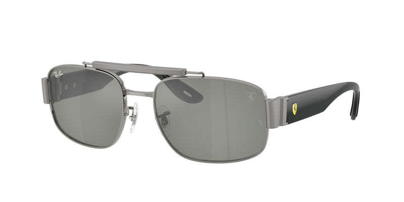 F14240 - Gunmetal / Green Mirror Silver