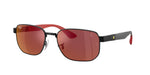 F1402K - Black / Brown Mirror Dark Red