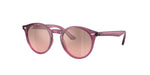 71867E - Transparent Violet / Pink Mirror Silver Gradient