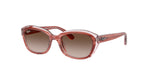 717313 - Striped Pink On Transparent Pink / Gradient Brown