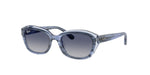 71764L - Striped Blue On Transparent Blue / Grey Gradient Blue