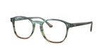 8252 - Striped Blue & Green / Clear