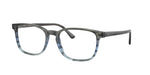 8254 - Striped Grey & Blue / Clear