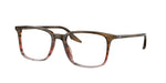 8251 - Striped Brown & Red / Clear