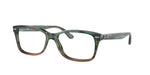8252 - Striped Blue Gradient Green / Clear