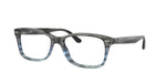 8254 - Striped Grey & Blue / Clear