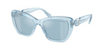 10491N - Transparent Light Blue / Light Blue Mirror Silver