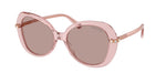 10977N - Transparent Dark Pink / Light Purple Brown