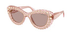 30017N - Transparent Pink / Light Purple Brown