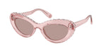 11057N - Transparent Dark Pink / Light Purple Brown