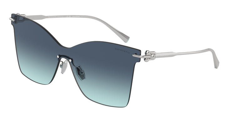 62139S - Silver Gold Plated / Azure Gradient Blue