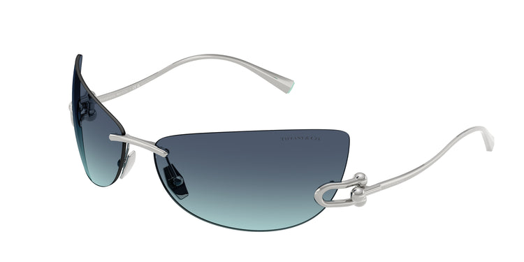 62139S - Silver Gold Plated / Azure Gradient Blue