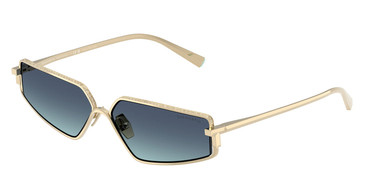 62239S - Pale Gold Plated / Azure Gradient Blue