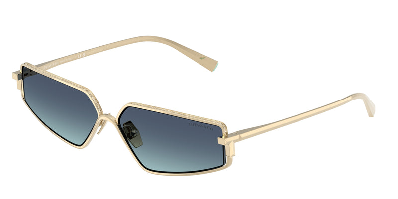 62239S - Pale Gold Plated / Azure Gradient Blue