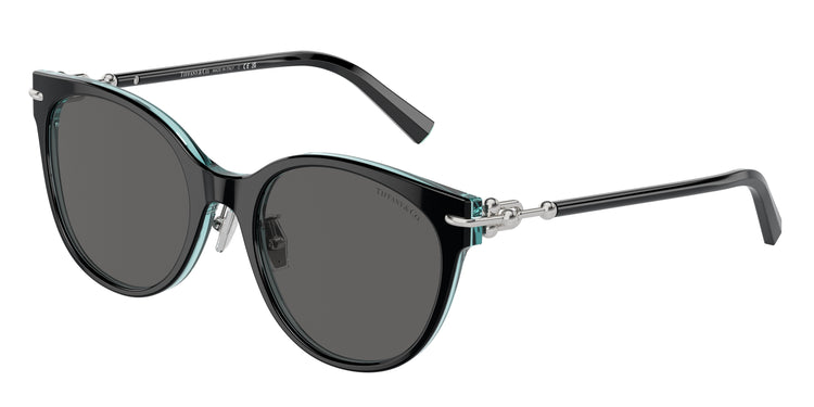 8285S4 - Black On Crystal Tiffany Blue / Dark Grey
