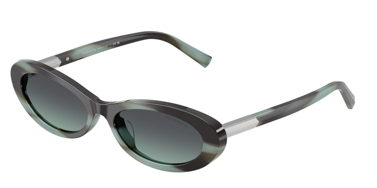 84432G - Striped Black Tiffany / Azure/Dark Grey