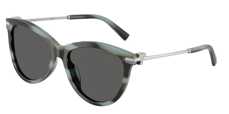 8443S4 - Striped Black Tiffany / Dark Grey