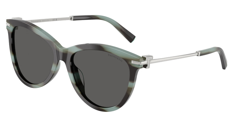 8443S4 - Striped Black Tiffany / Dark Grey