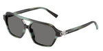 844381 - Striped Black Tiffany / Dark Grey Polarized