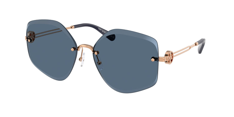33534L - Shiny Rose Gold / Dark Blue