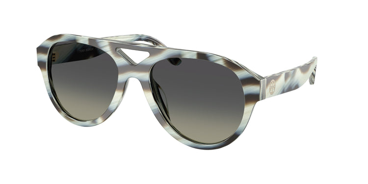 194211 - Blue Ivory Horn / Light Grey Gradient Dark Grey