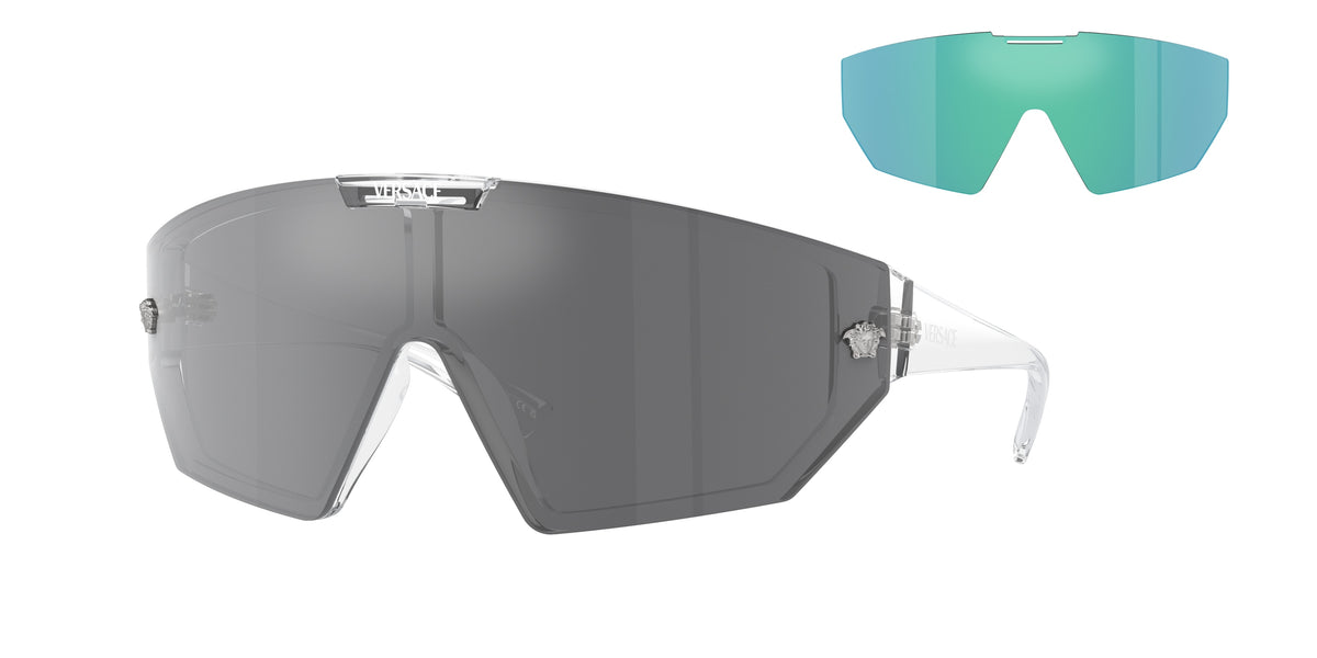 148/6V - Crystal / Grey Mirror Black/Mirror Blue Violet