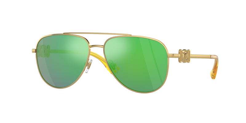 10023R - Gold / Light Green Mirror Green