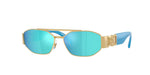 100255 - Gold / Light Green Mirror Blue