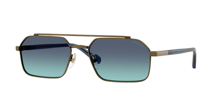 51374S - Antique Gold / Azure Gradient Dark Blue