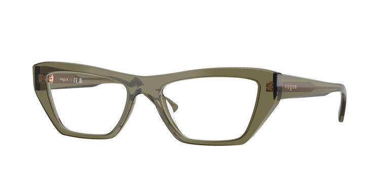 3289 - Transparent Olive Green / Demo Lens