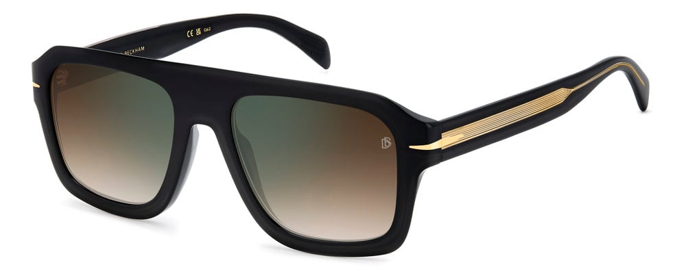 M2QY - 2M2QY BLK GOLD B / QY BROWN SHADED GREEN MIRROR