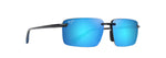 B656-02 - Shiny Black with Blue / Blue Hawaii