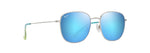 B657-17B - Shiny Silver with Blue & Green / Blue Hawaii
